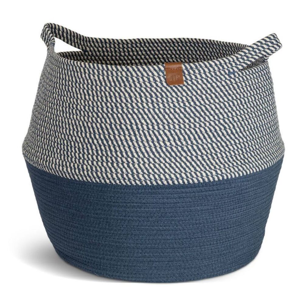 CleverMade -  XL Rope Belly Basket Navy Noir Navy